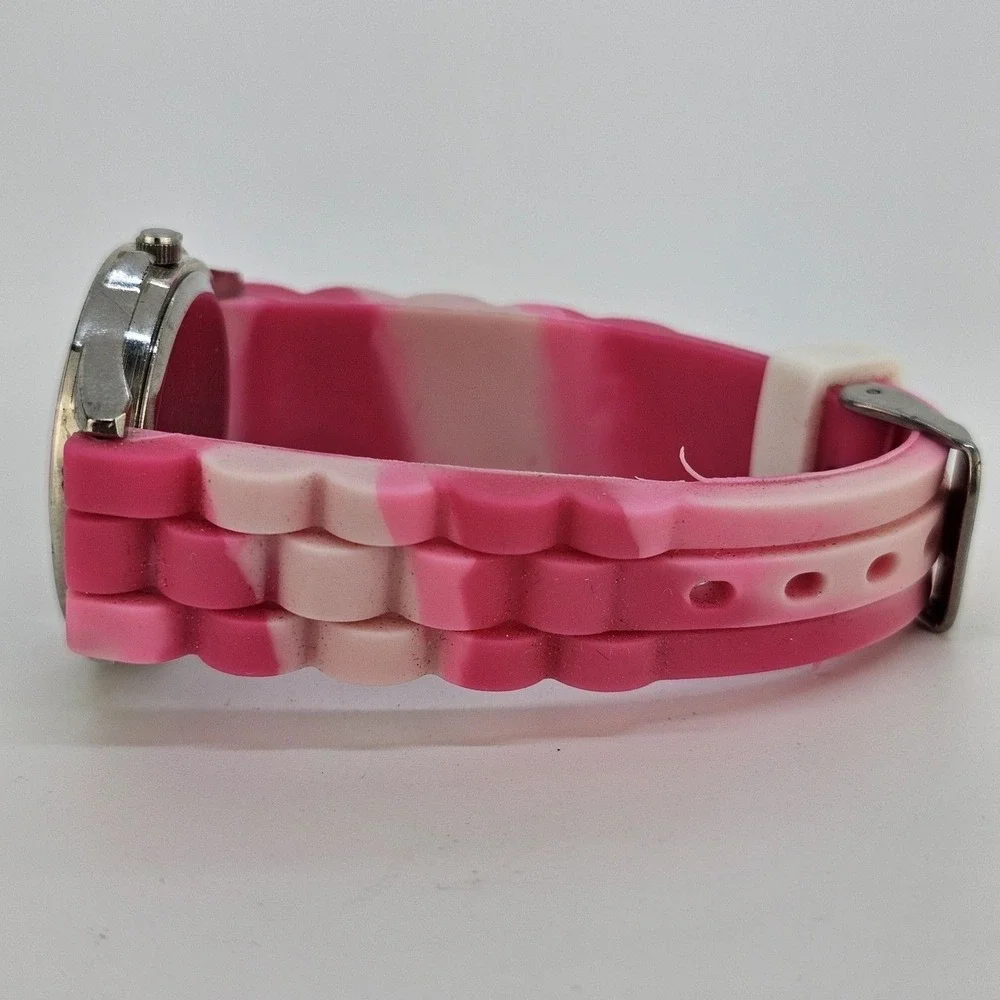 Disney Minnie Mouse Women Watch 32MM‎ Pink Plastic Bands New Battery